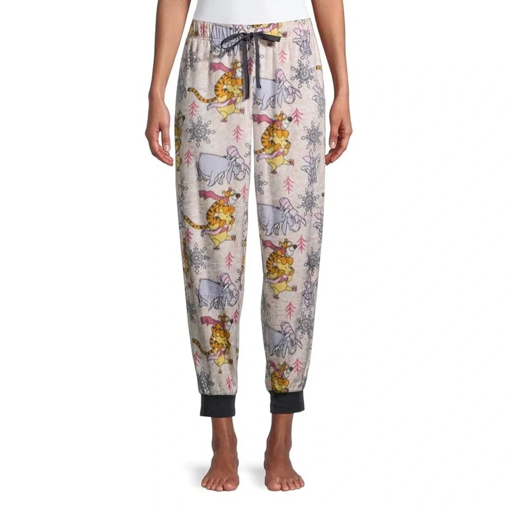 DISNEY Winnie the Pooh & Friends Cuffed Fleece Sleep Pants - Picture 1 of 11